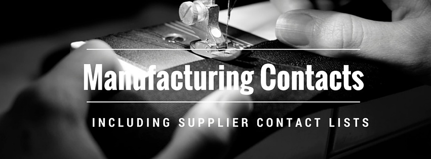 manufacturing contact lists fashion designer